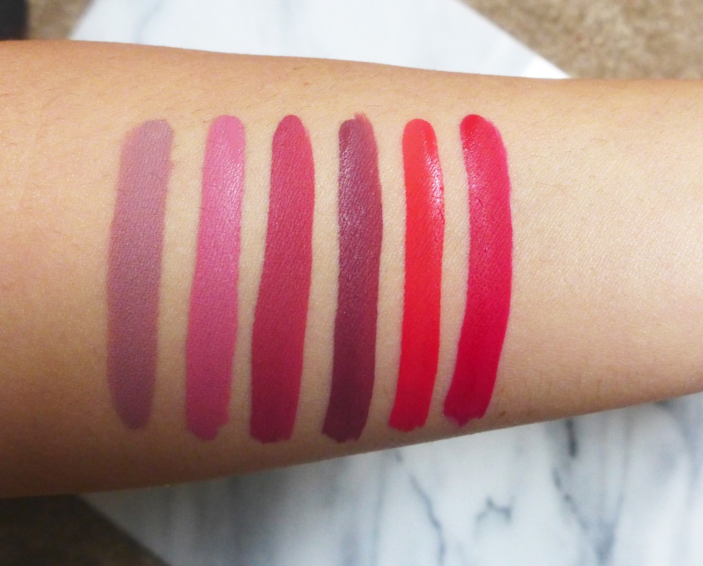 My Fave Red,Dark Red, vampy Colours from Colourpop Ultra matte Liquid  Lipstick.