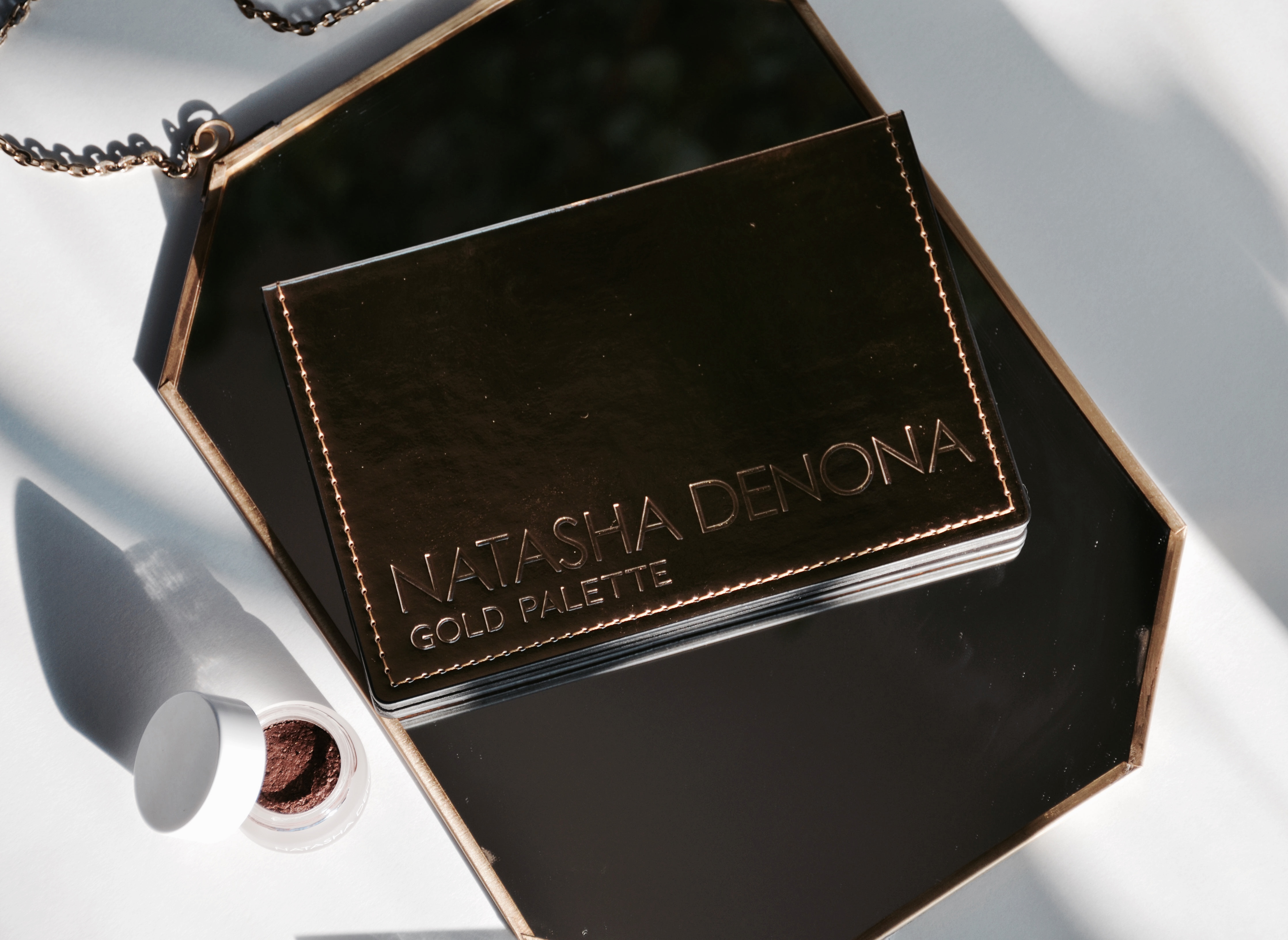 Natasha Denona Gold Palette, Mini Star Palette & Chroma Cristal Top Coat in Full Metal Bronze